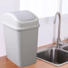 Small flap trash can, creative household plastic trash can, simple toilet, living room crevice trash can, office details Picture